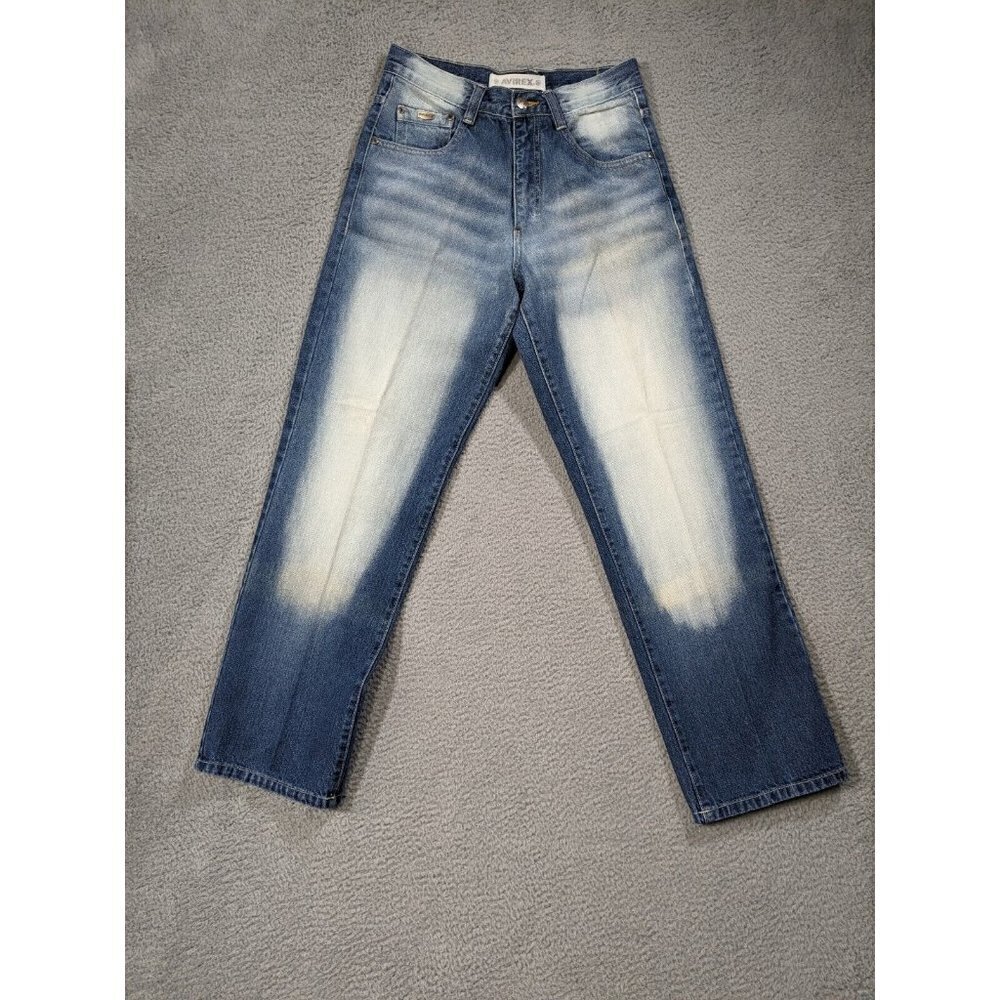 Avirex Jeans Mens 29x30 Actual 275x29 Blue White Fade Wash Bleach